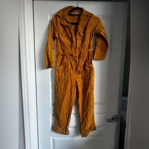 Unique Vintage Yellow Corduroy Trixie Jumpsuit XSmall
